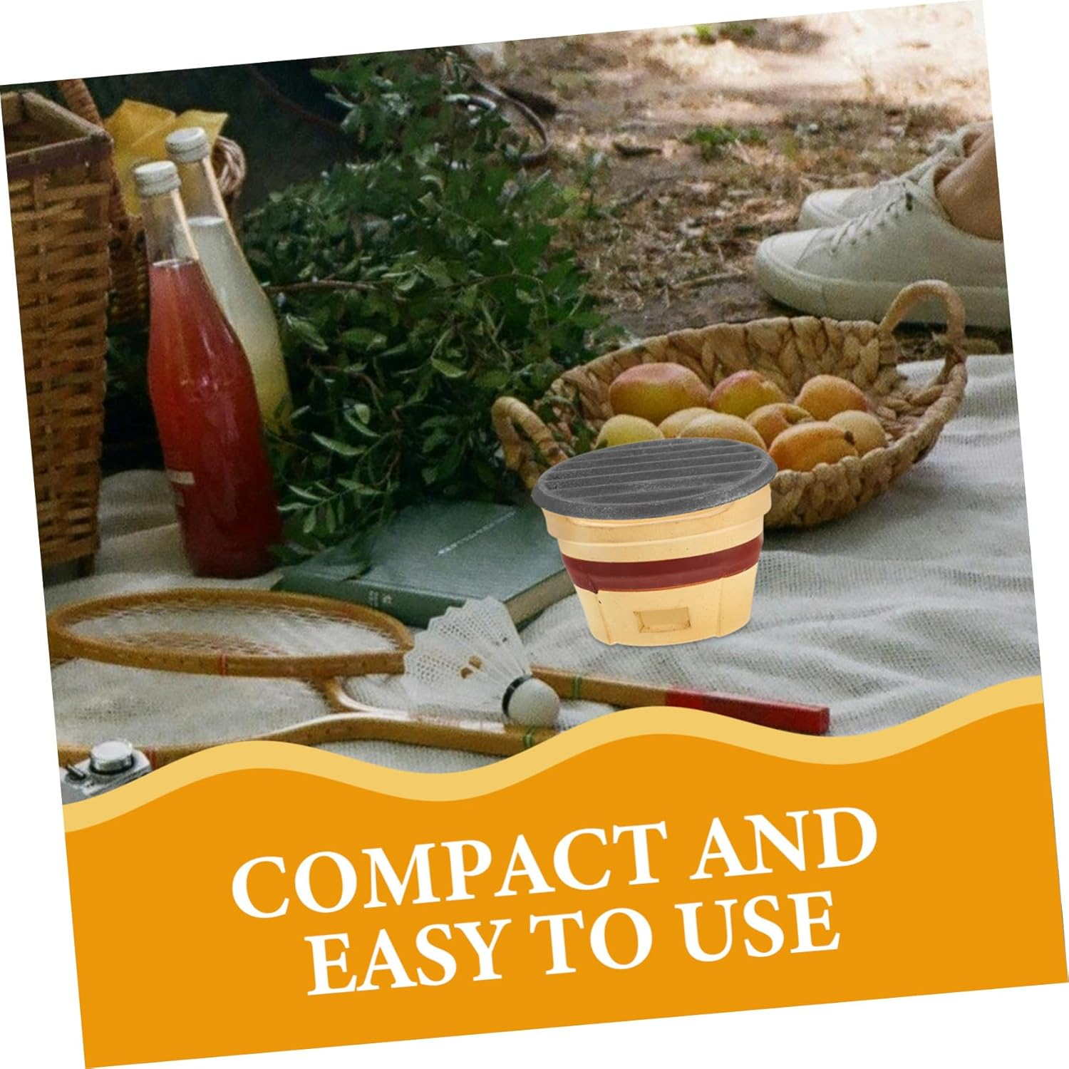 Cast Iron round Grill Grate 12Cm Outdoor BBQ Fire Pit Mesh Heavy Duty Charcoal Cooking Accessory for Camping and Fireplace image number 5