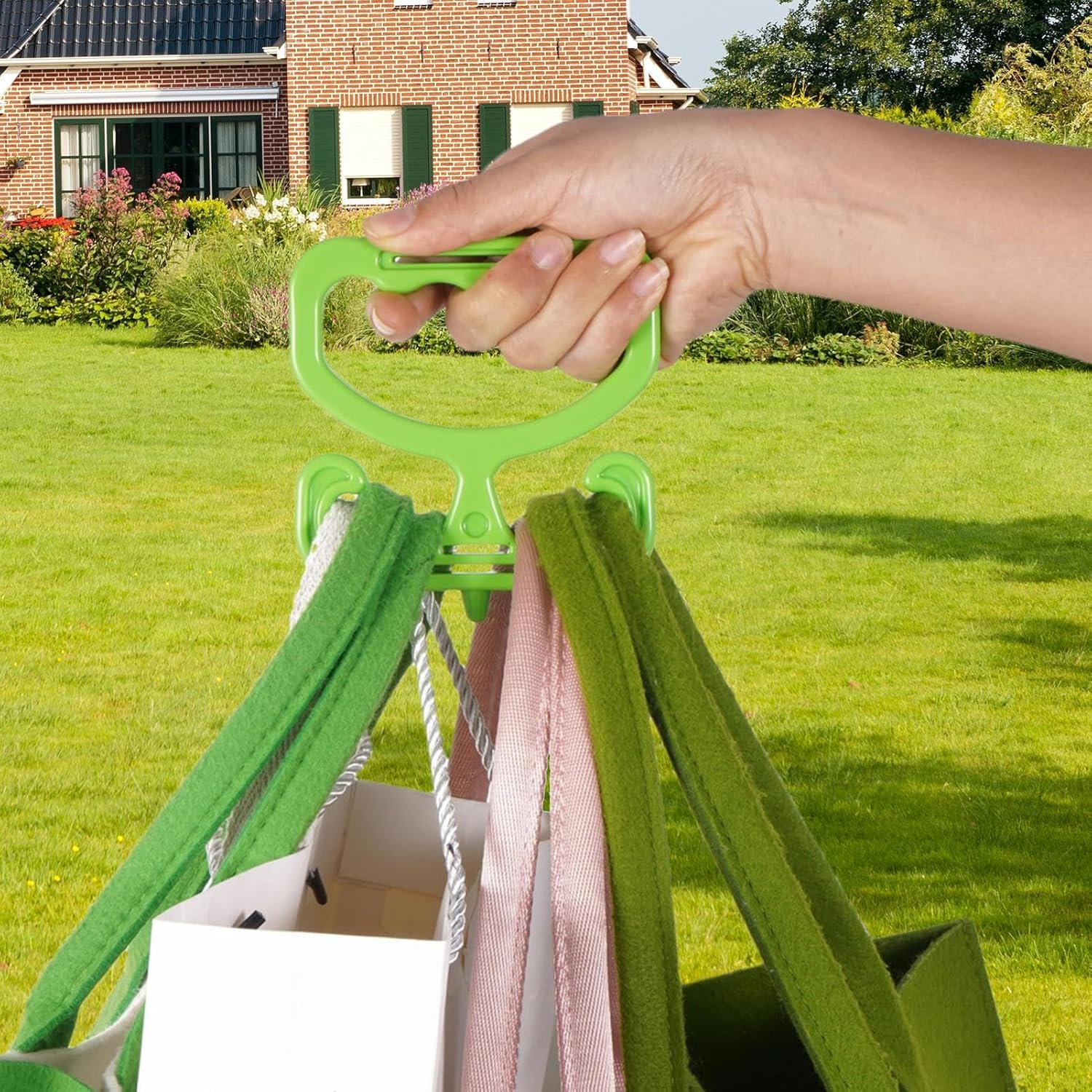 Grocery Bag Holder, Grocery Bag Carrier, Ergonomic Grocery Handle, Food Bag Carrier, Bucket Carrying Handle, Grocery Bag Handle, Grocery Bag Carrier for Hands, Food Carrying Handle, Heavy Duty Grocery image number 6