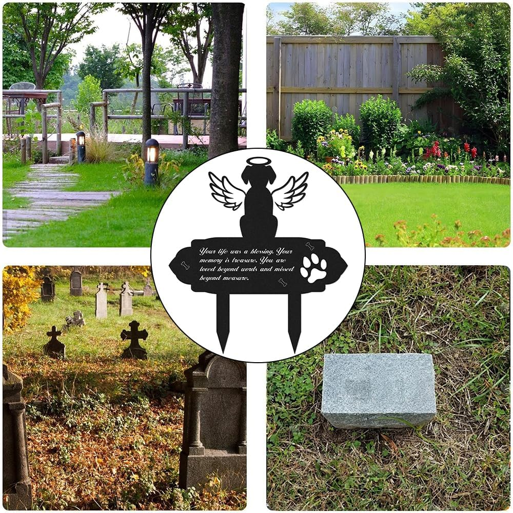 Dog Grave Marker, Dog Cemetery Decorations for Grave, Dog Memorial Plaque Garden Stake Metal Grave Marker, Dog Remembrance Stake for Pet Lover image number 3
