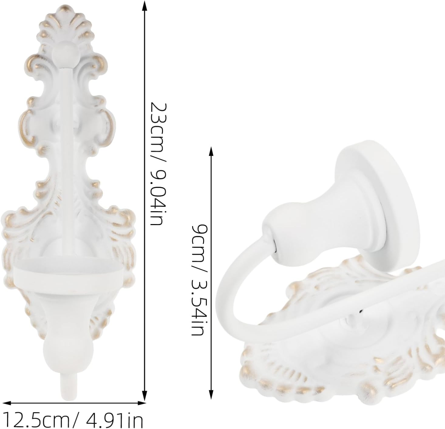 HANABASS Candle Cup European Design Metal Wall Sconce Home Decor for Candlelight - Black image number 6