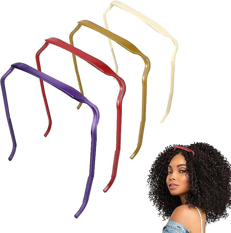 4PCS Sunglasses Shape Headband, Headband Curly Hair Headbands Sunglasses Square Headband for Women, Thick Hair Headbands for Women'Hair Invisible Hair Hoop, Sunglasses Shape Headband for Women