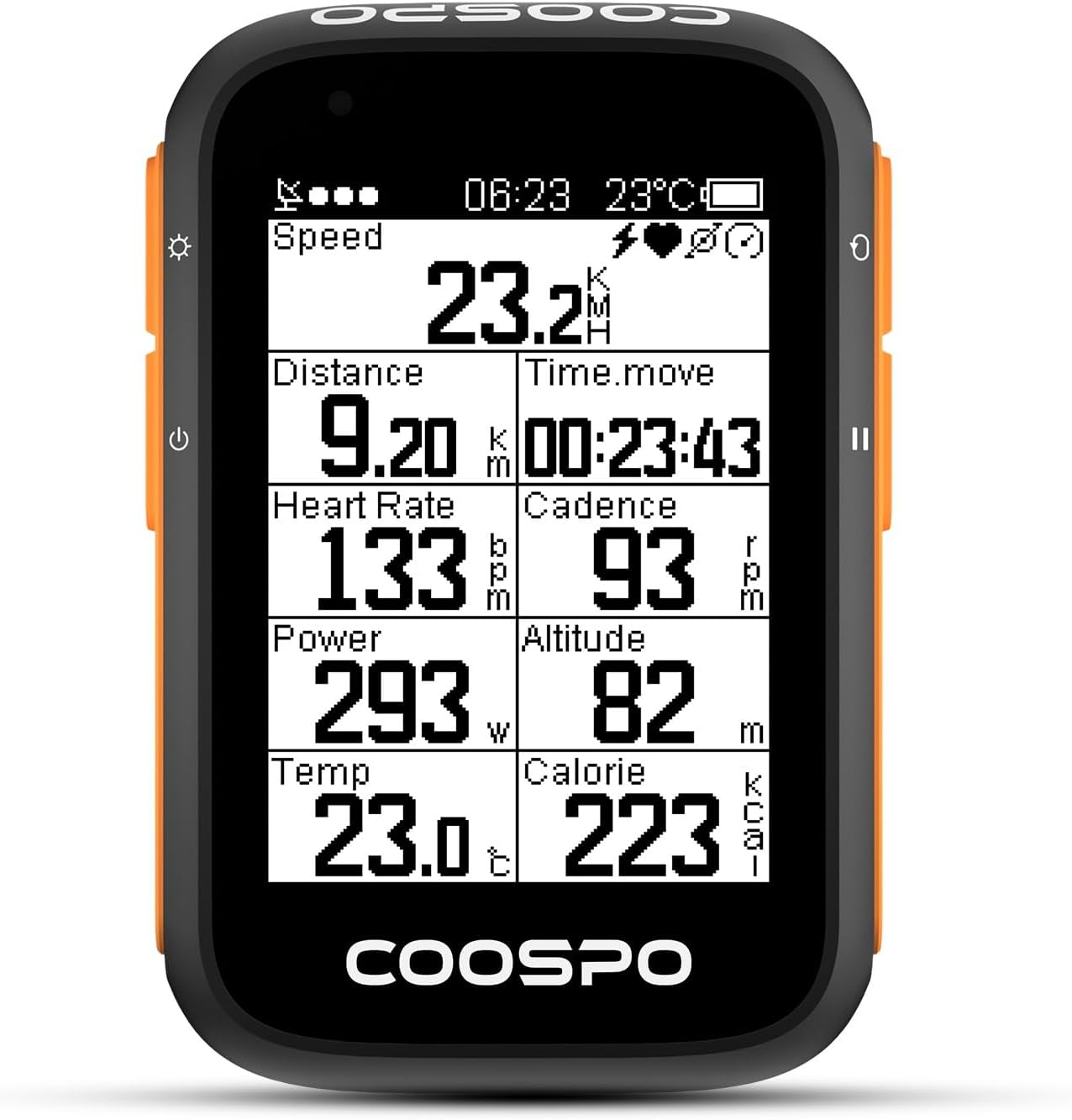 Coospo Bike Computer Wireless Gps,Bike Speedometer with Auto Backlight,Bluetooth ANT Cycling GPS Computer,Bicycle Computer BC200 with Waterproof,Compatible with Coosporide App Hr/Cad/Spd/Power Sensor image number 5