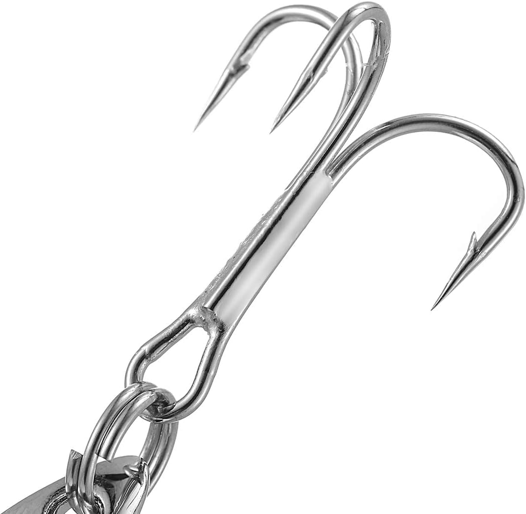 5 Pieces of Fishing Bait, Fishing Spoon, Single Hook Trout, Bass, Salmon, Freshwater, Saltwater, Metal Hook Suitable for Various Fish Species image number 2