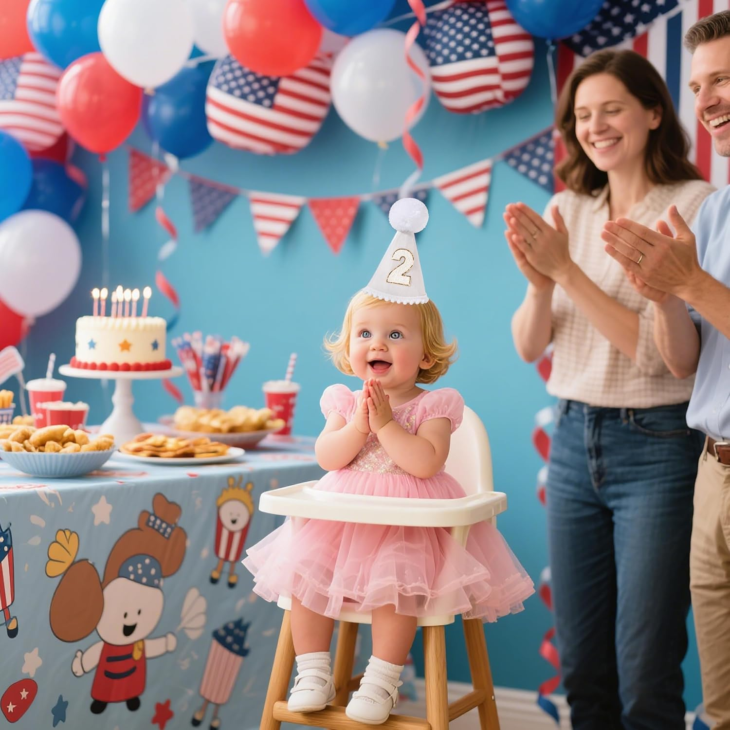 BOOMPA Boho 1St Birthday Celebration Hat - Boho 1St Birthday Conical Cap - Natural Boho First Birthday Decorations