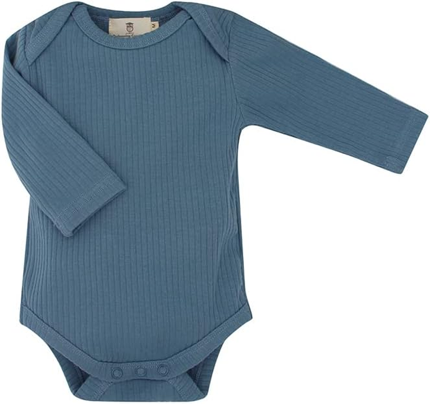 Newborn Baby Clothes - Baby Organic Ribbed Romper Gifit Set with Matching Style Beanie for Girls and Boys