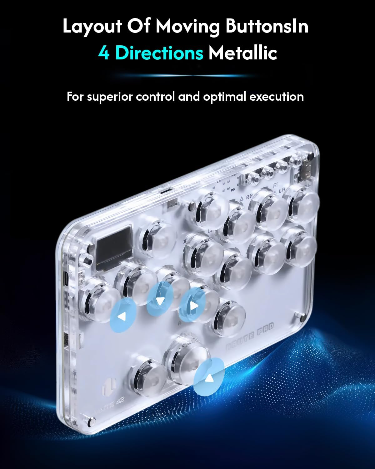 Sehawei Arcade Fight Stick 16Keys All-Button Gamer Finger with Custom RGB & Turbo Functions, Arcade Controller Street Fight for Pc/Ps3/Ps4/Switch/Steam Game Keyboard Supports Hot Swap & SOCD (G16) image number 4