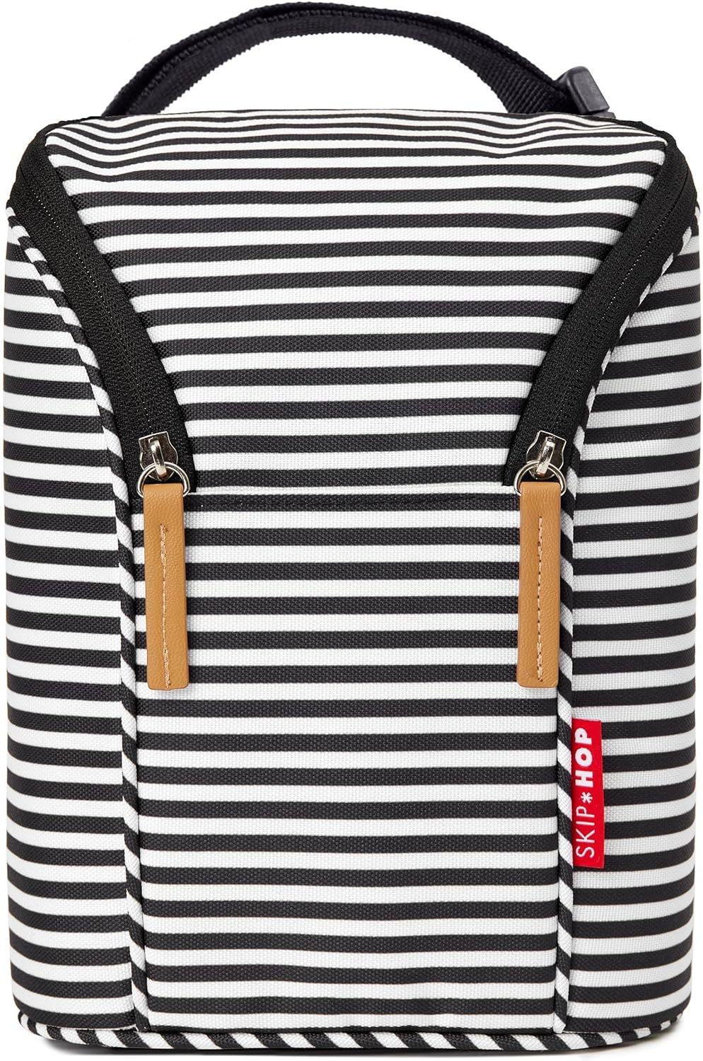 Skip Hop Baby Bottle Bag, Grab & Go, Black/White Stripe