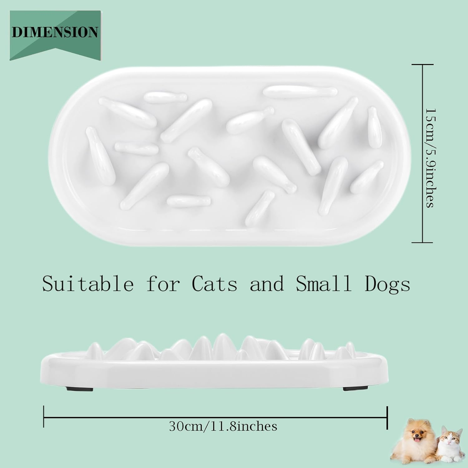 TOPNICES Upgraded Slow Feeder Cat Bowls, Fun Pet Feeder Bowl Stopper,Interactive Bloat Stop Cat Feeder,Durable and Prevents Obesity Improves Digestion Pet Bowl image number 6