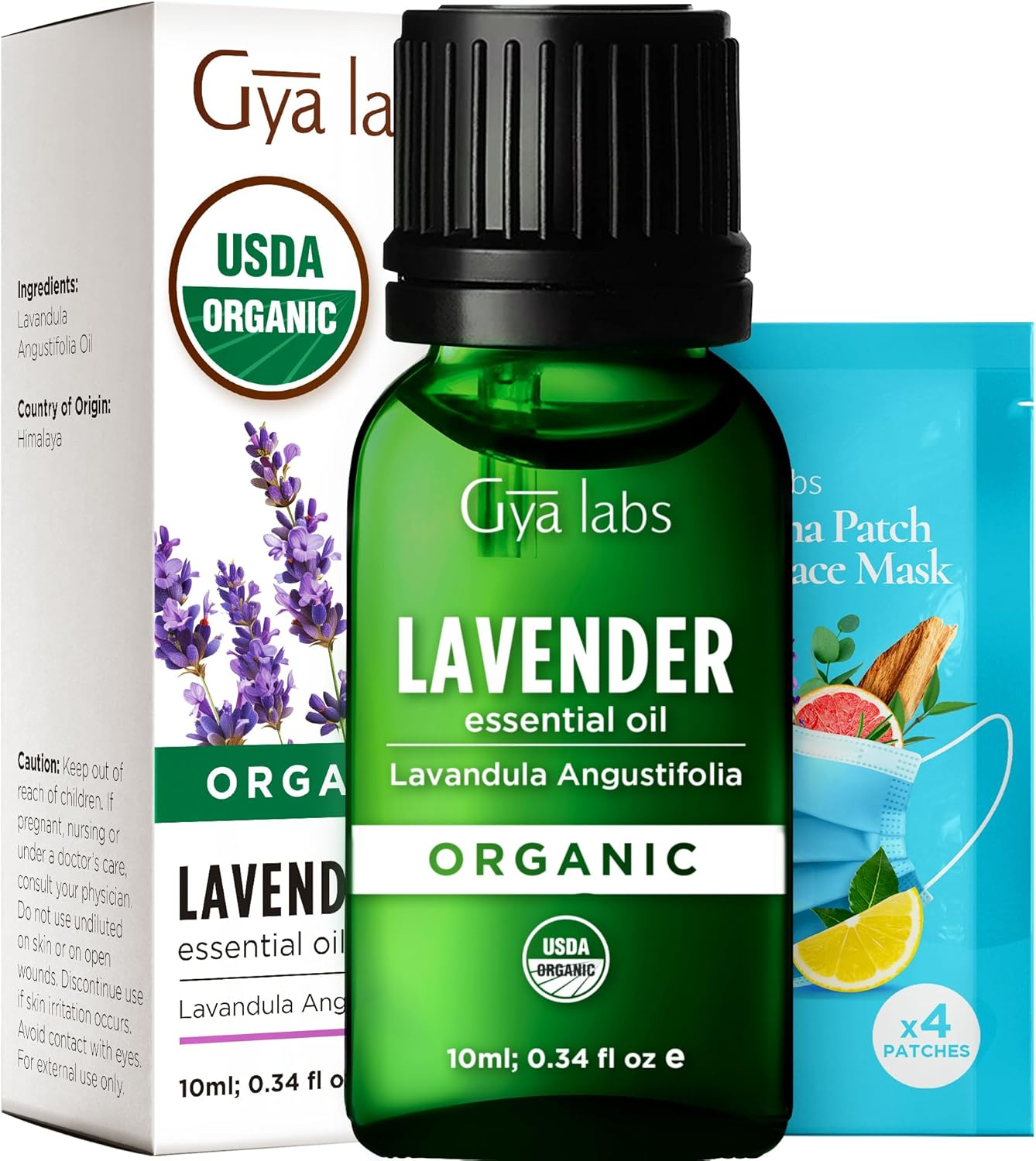 Gya Labs Organic Lavender Essential Oil for Diffuser & Skin - Organic Lavender Oil for Aromatherapy & Feelings of Relaxation - Lavender Oil Organic for Hair (10Ml) image number 1