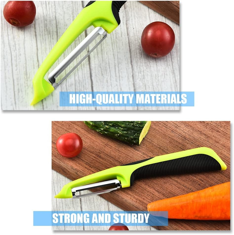 2 Pcs Peeler Stainless Steel Swivel Peelers Anti-Slip Sharp Potato Peelers Kitchen Vegetable Peelers for Kitchen, Veggie, Carrot, Fruit image number 6