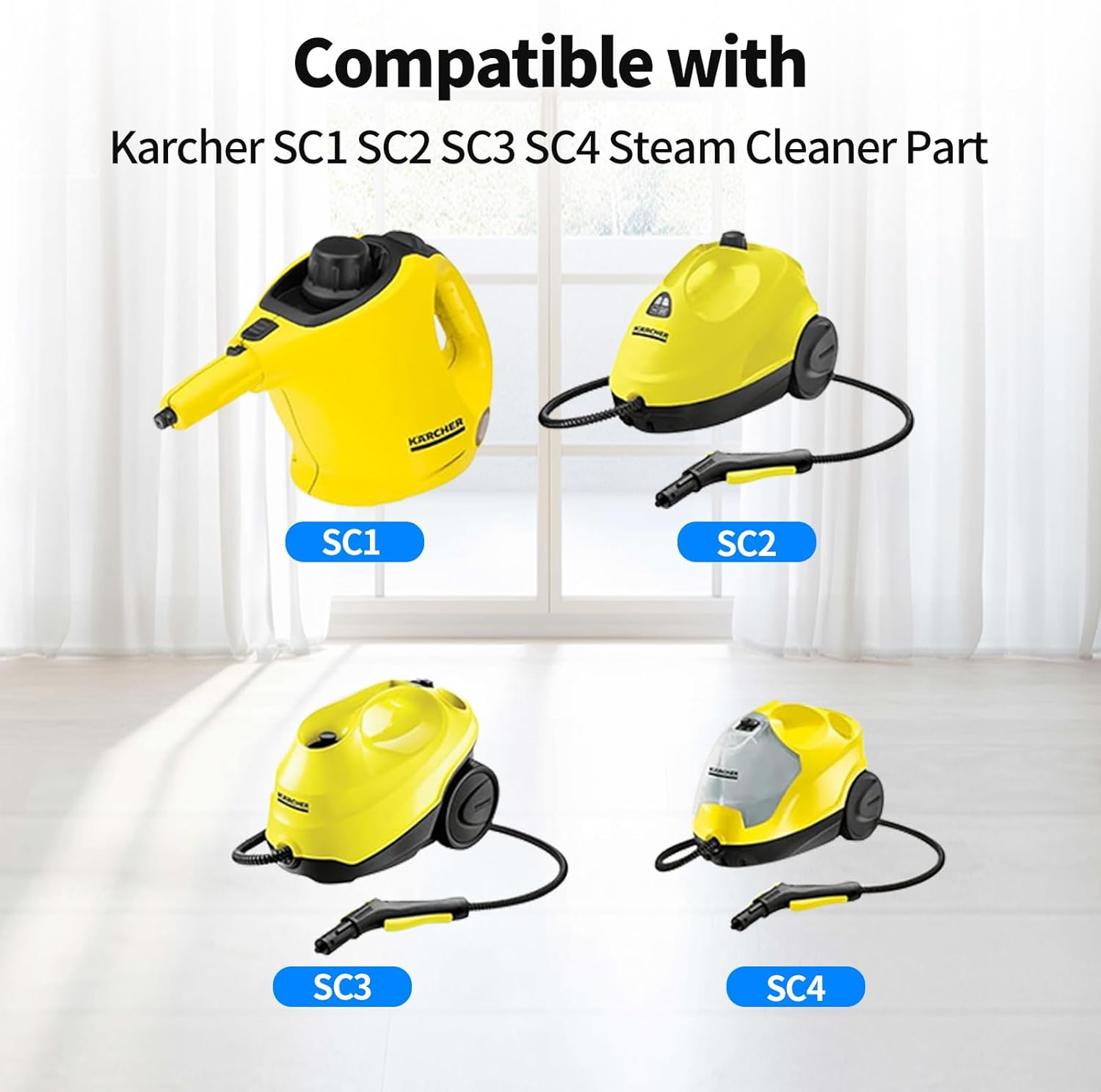 For Karcher SC1 Replacement Accessories Nozzle Brush,Stubborn Stain Remove Durable Nylon Brush Nozzle Set for Karcher SC1 SC2 SC3 SC4 Steam Cleaner Part (Set 3) image number 1