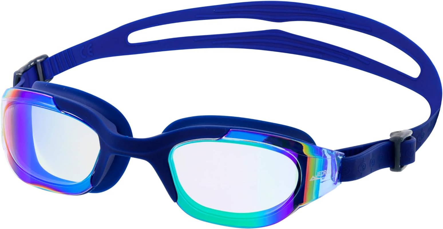 JEORGE Swimming & Triathlon Goggles, Wide Vision Lens Anti-Fog UV Protection Unisex Adult image number 2