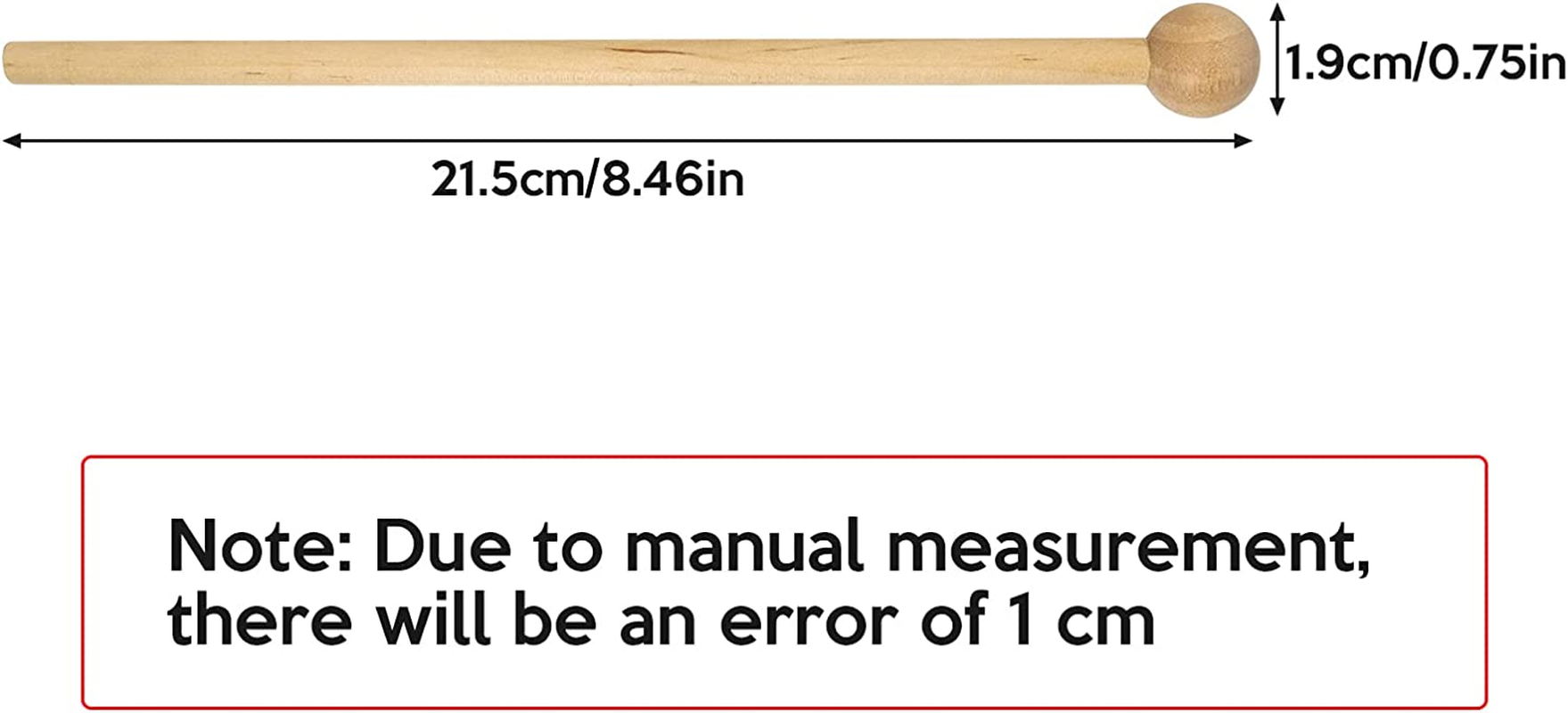 Wood Mallets Percussion Sticks Valuehall 2 Pairs Drum Mallet Sticks 8.46 Inches Percussion Mallets Xylophone Mallet for Energy Chime Wood Block Bell Percussion Instrument V14A03 image number 1