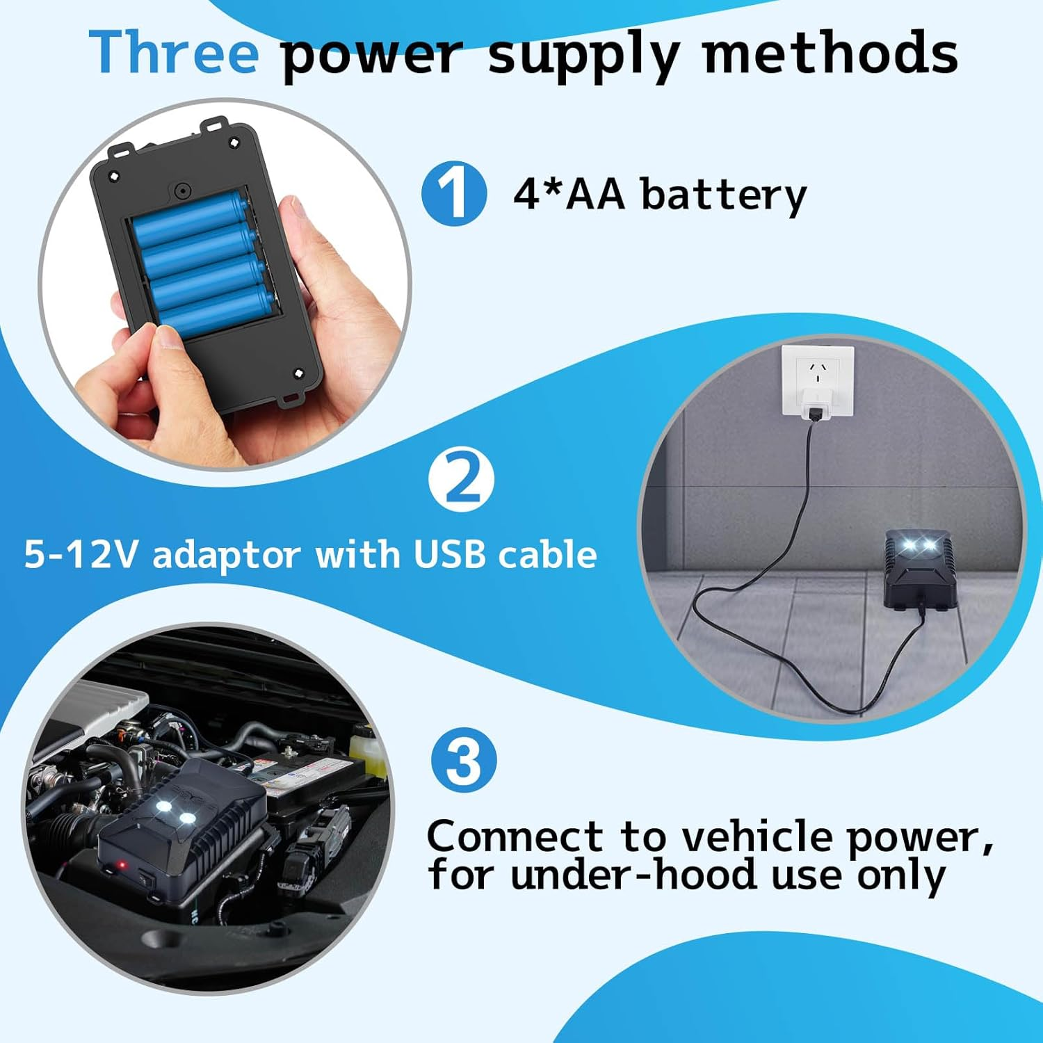 Car Rodent Repeller under the Hood, 2 Pack Battery Powered Plug-In Mouse Repellent with Strobe Light, Smart Detection Keeps Mice Away from Car Engines, Indoors, Outdoors image number 6