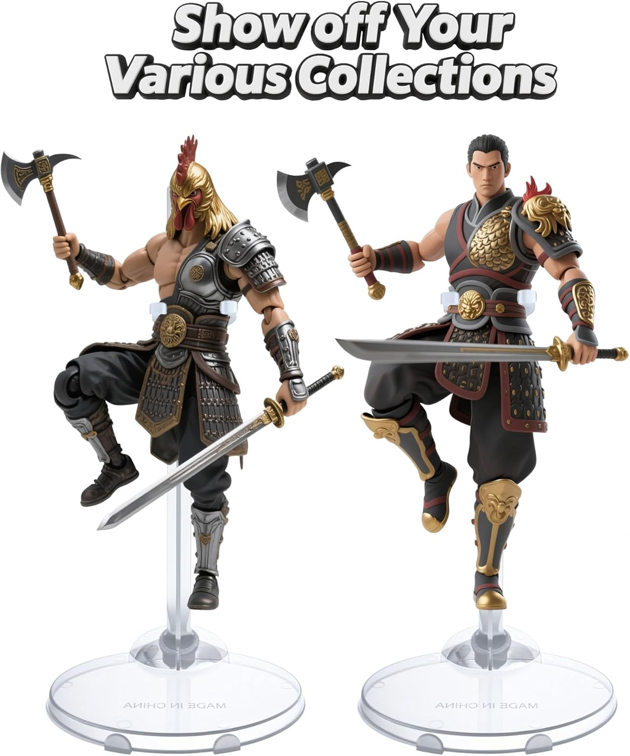 12 Pcs Adjustable Doll Stands - Transparent & Lightweight Display Rack image number 6