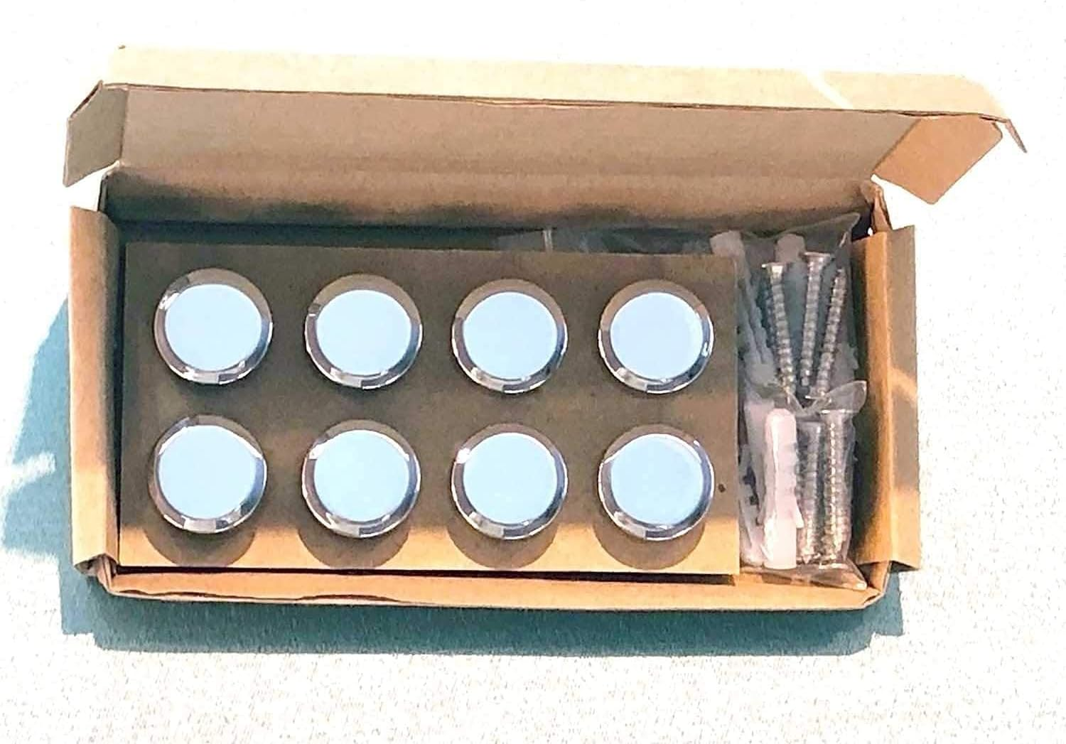 Mirror Clip Mirror Hanging Hardware Mirror Holder Clips Metal round Mirror Mounting Clips 8Pcs Zinc Alloy Clips for 3-6Mm Thick (Chrome, 8) image number 6