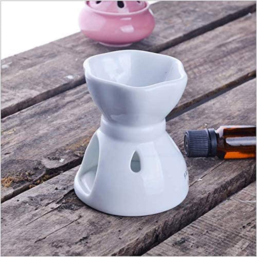 Sculpture Statue Antiques Collectables，Aromatic Oil Burner Geometric Ceramic Essential Oil Candle Holder，Handmade Porcelain Night Llight Home Office Decoration