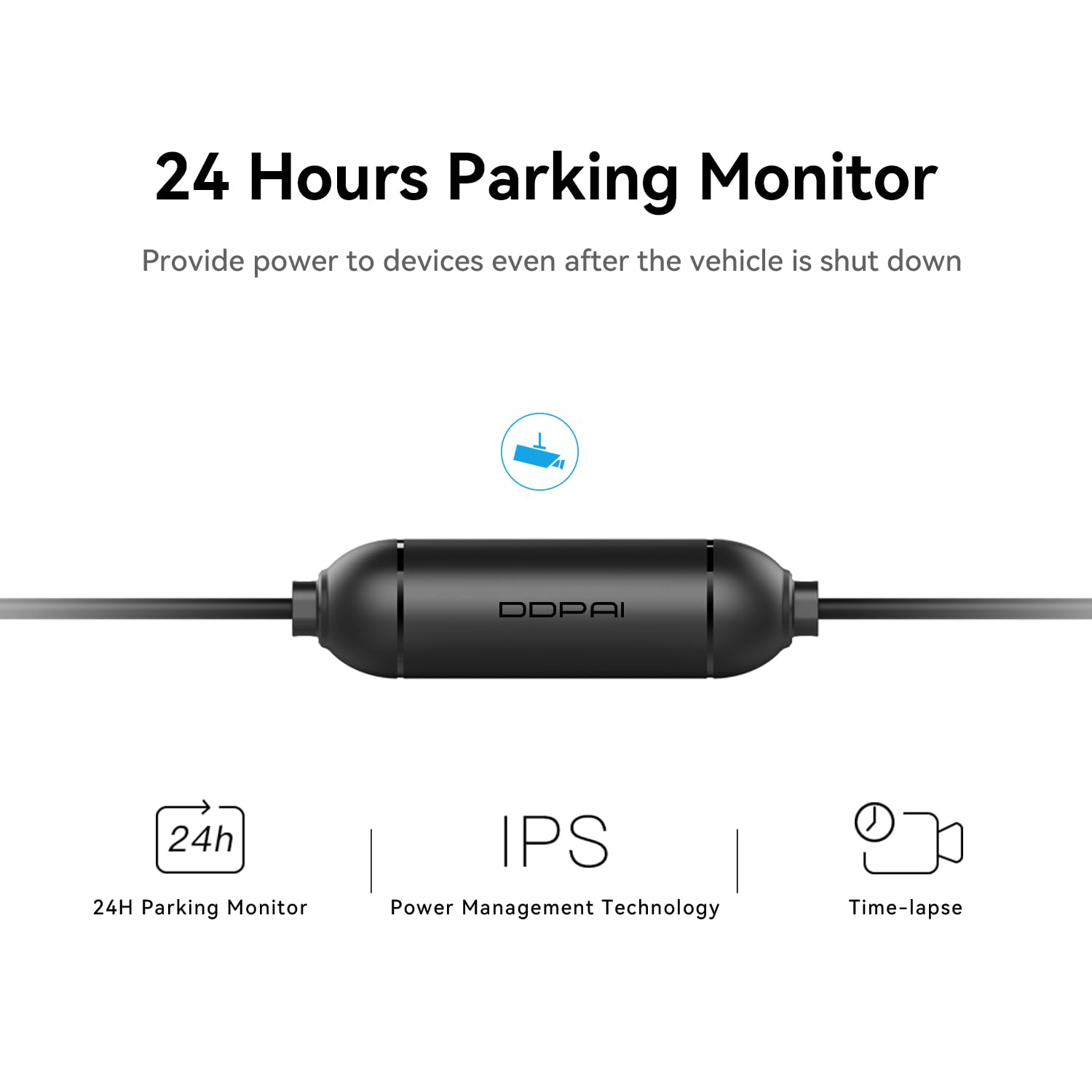 DDPAI Type-C Hardwire Kit, Compatible with N1 Dual, N3 Pro, N5 Dual, Mini 5 and E3 Models, Can Step down the Voltage from the Car Battery'S 12V to 5V 2A, Enabling 24 Hours Parking Monitor image number 1