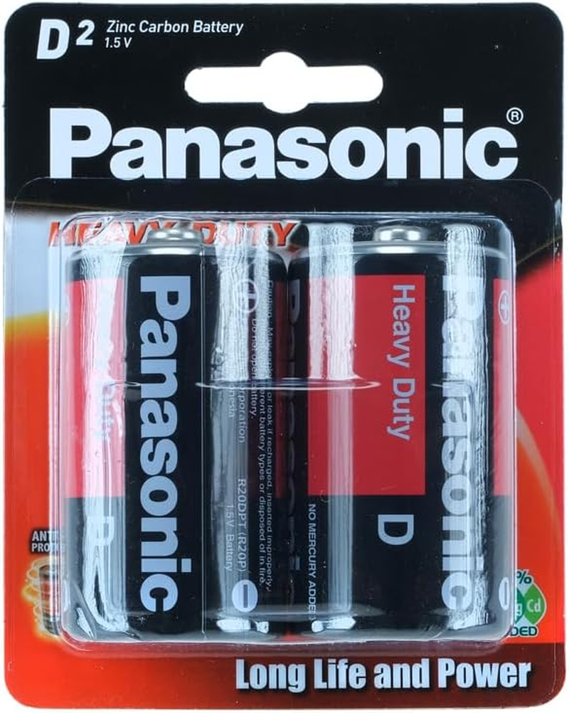 Panasonic D Heavy Duty Batteries 2-Pieces image number 4