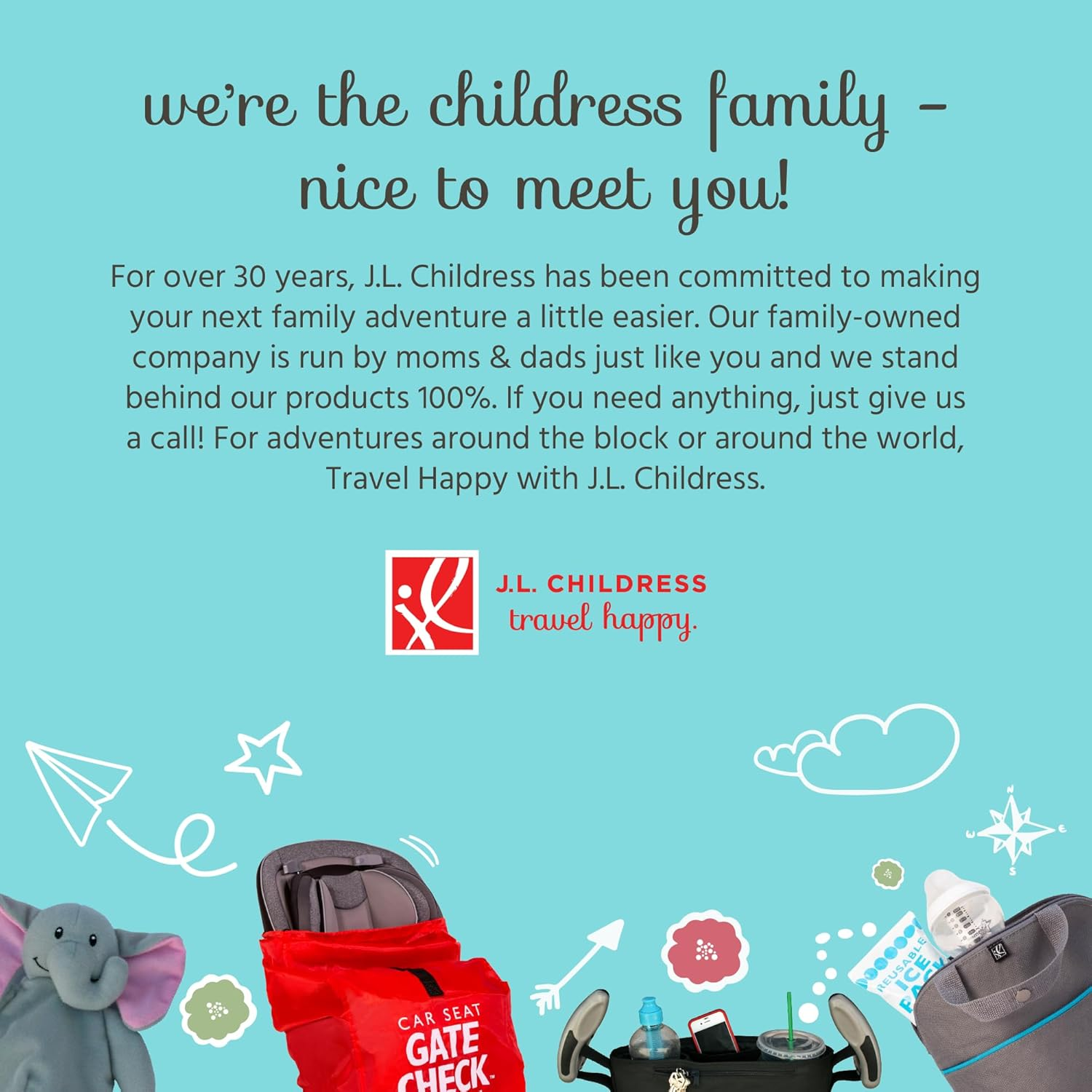 J.L. Childress Cup 'N Stuff Stroller Pocket, Black, One Size image number 1