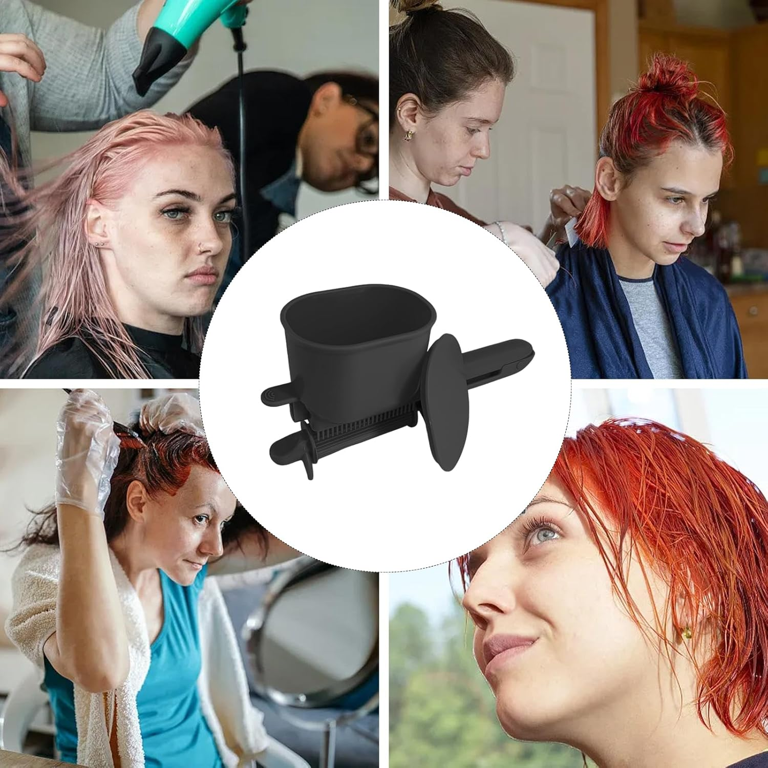 Roller Hair Color Applicator | Professional Automatic Roller Hair Dye Comb - Ergonomic Tint Dyeing Brush Stylist Salon Coloring Tool for Family Adults Friends Enthusiasts Beginners image number 4