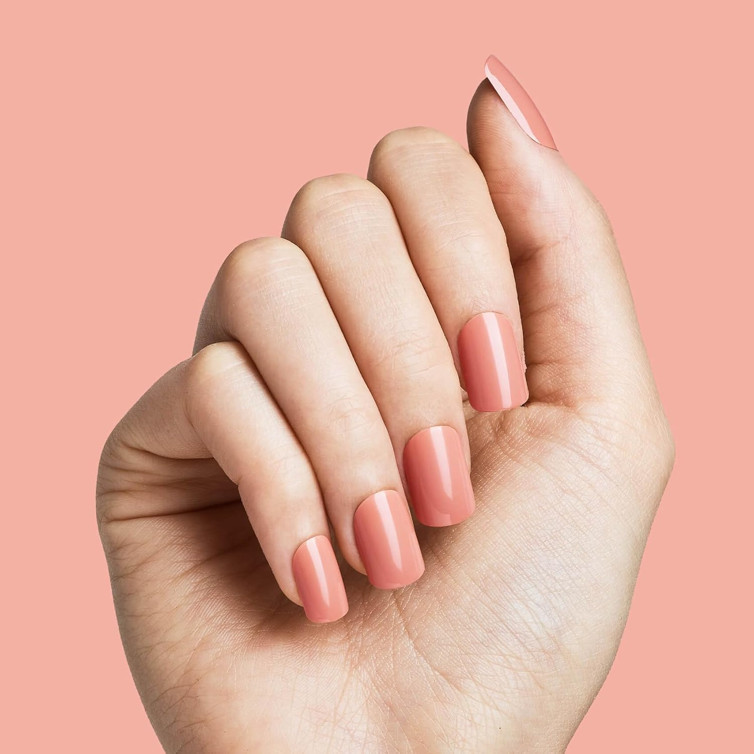 KISS Products 100 Full Cover Nails (100PS14GT), Short Square, 0.24 Pound