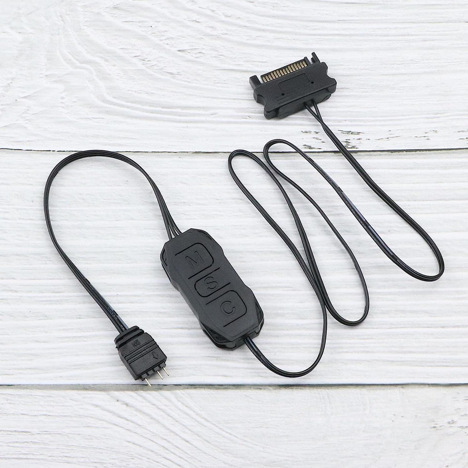 Ecsing ARGB Controller 5V 3 Pin SATA Power Supply Light Stripe Controller Cable for Chassis Fan Tube Lamp Plate Cooling Heat Sink Cooling Radiator image number 5