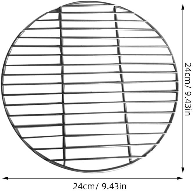 Kisangel Stainless Steel Grill Mesh - Metal round Grill Net Camping BBQ Mesh Grate for Outdoor Cooking Home Kitchen and Camping image number 1