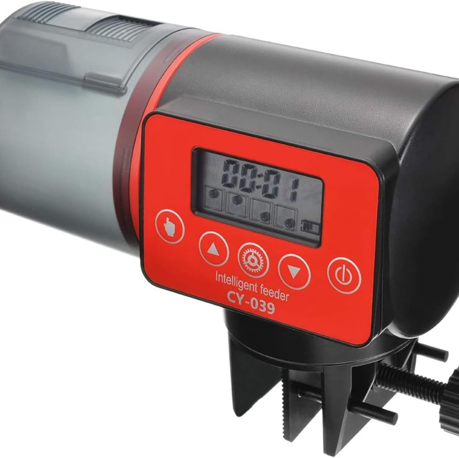 EZONEDEAL Automatic Fish Feeder, Moisture-Proof Intelligent Aquarium Fish Feeder, Daily Fish Food Dispenser, Large Capacity Timer Feeder with LCD Display image number 5