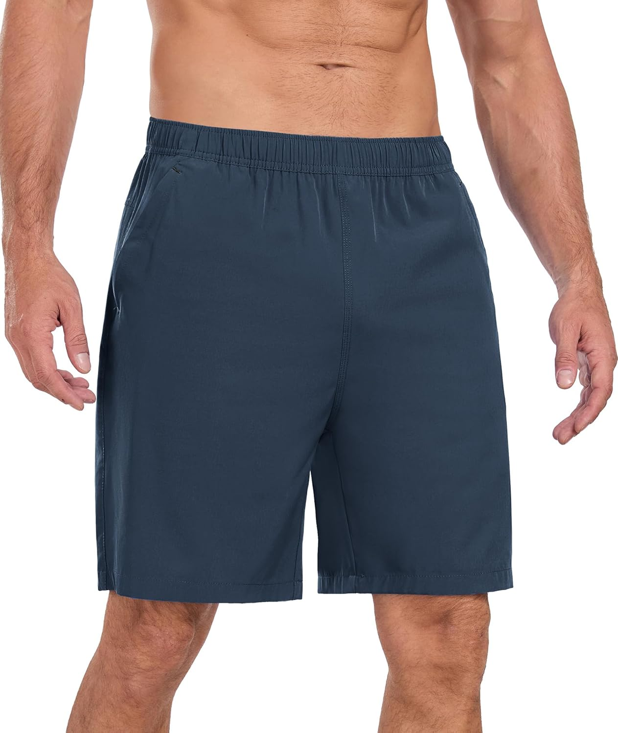 Gym Shorts for Men Quick Dry Fitness Sports Running Shorts Men Breathable with Zip Pockets