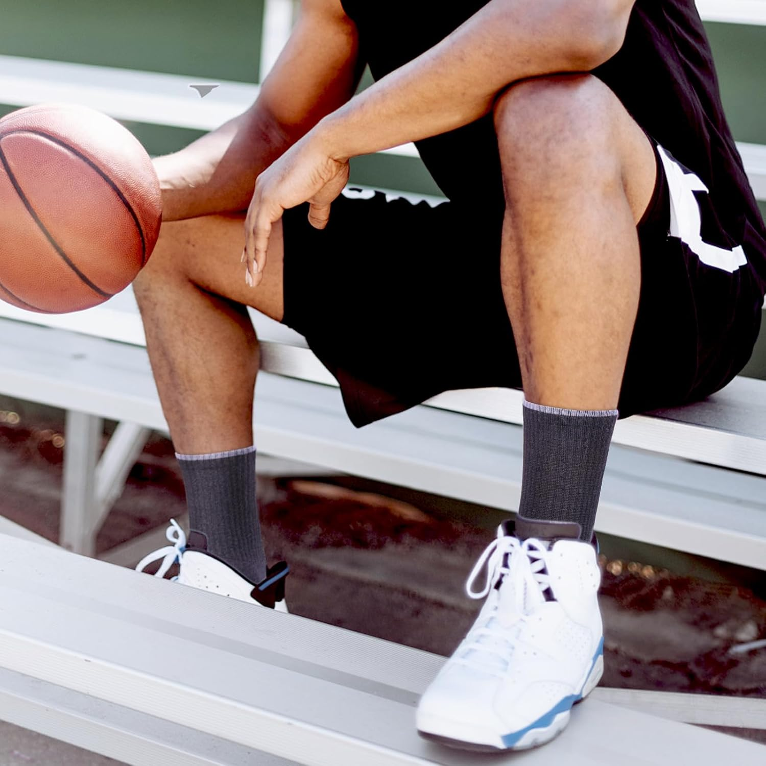 YUEDGE Men'S Cushioned Everyday Work Casual Athletic Crew Socks for Men Mosture Wicking Mens Socks, 5 Pairs image number 2