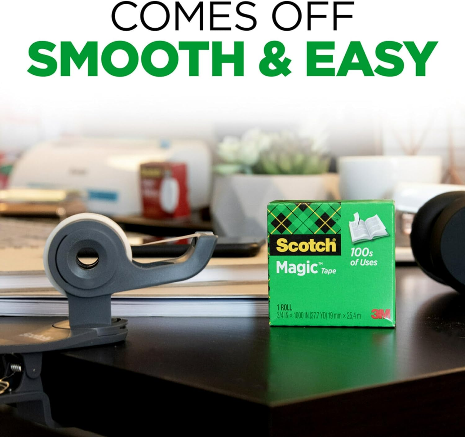 Scotch Magic Tape, Invisible, Repair Christmas Cards and Use as Wrap Supplies for Christmas, 4 Tape Rolls image number 2