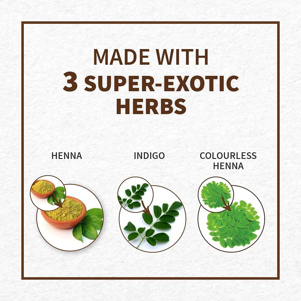 Indus Valley 100% Chemicals Free Natural Organic Triple Sifted Micro Fine Auburn Henna Hair Colour for Controll Dandruff & Scalp Itiching Pack of 3 image number 4