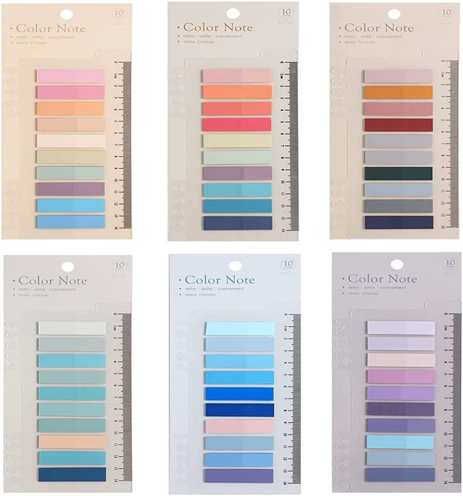 1200 Pcs Sticky Tabs for Annotating, 6 Sheet Tabs 60 Color Multi-Function Writable Sticky Index Tabs, Self-Adhesive and Water-Proof Sticky Notes Tabs for Books Notebook File Bible Tabs image number 1