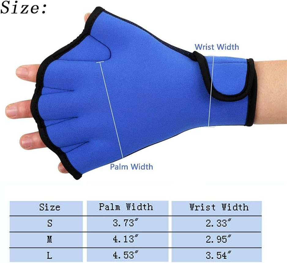 Pair of Aquatic Fitness Swim Training Gloves Water Resistance Training Aqua Fit Webbed Gloves image number 3