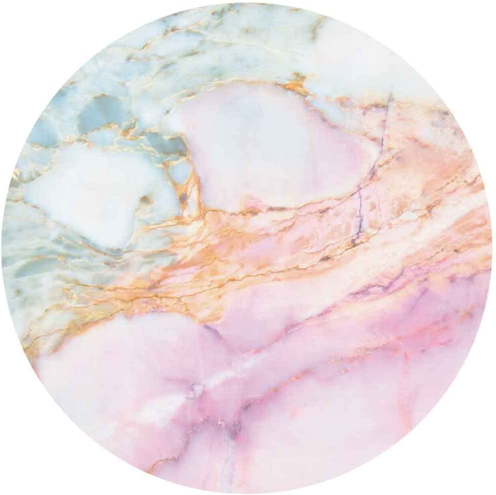 Small Mouse Pad 7.9 X 7.9 Inch, Audimi round Mouse Pad for Laptop Wireless Mouse Home Office Travel, Portable & Washable Cute Marble