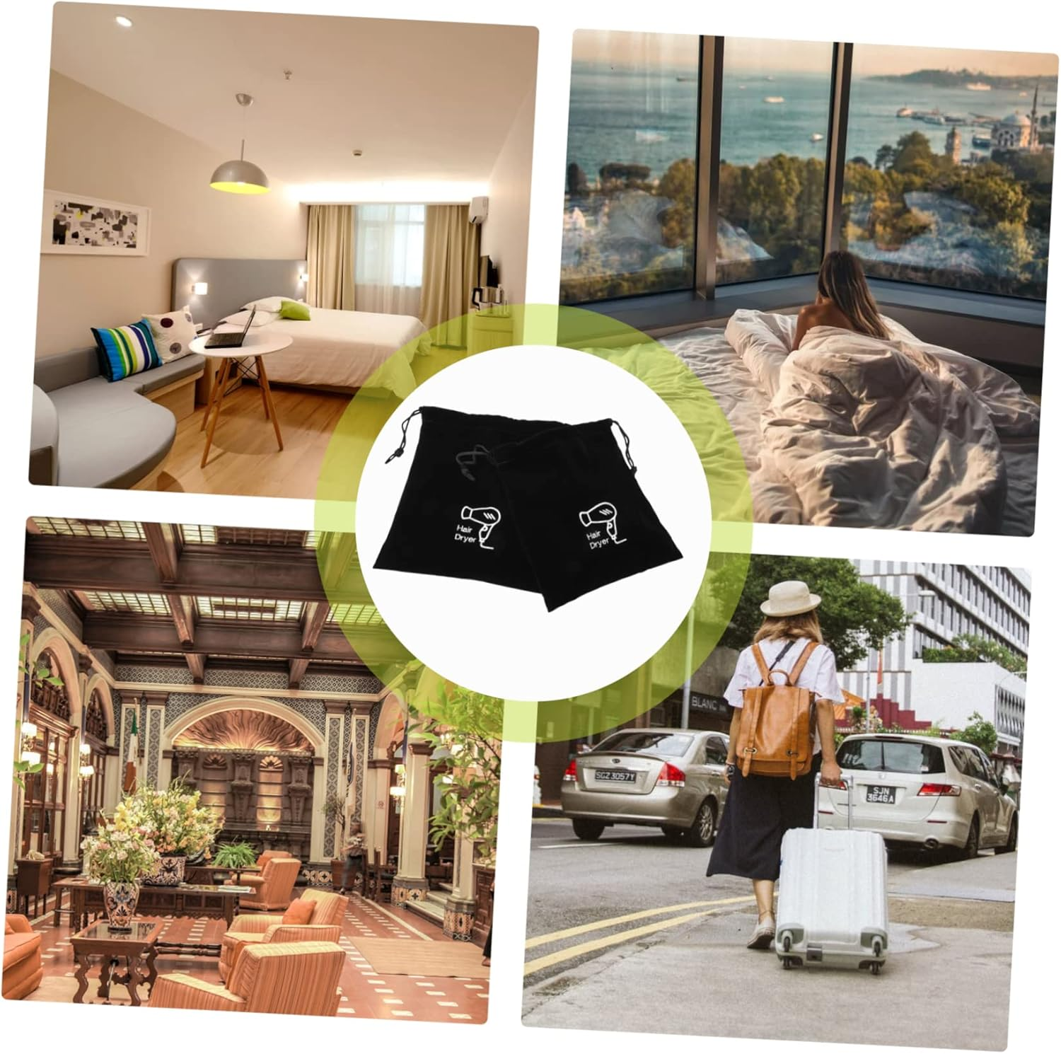 8Pcs Hair Dryer Pouch Storage Bag Multifunctional for Travel Organizer Practical Household Product image number 5