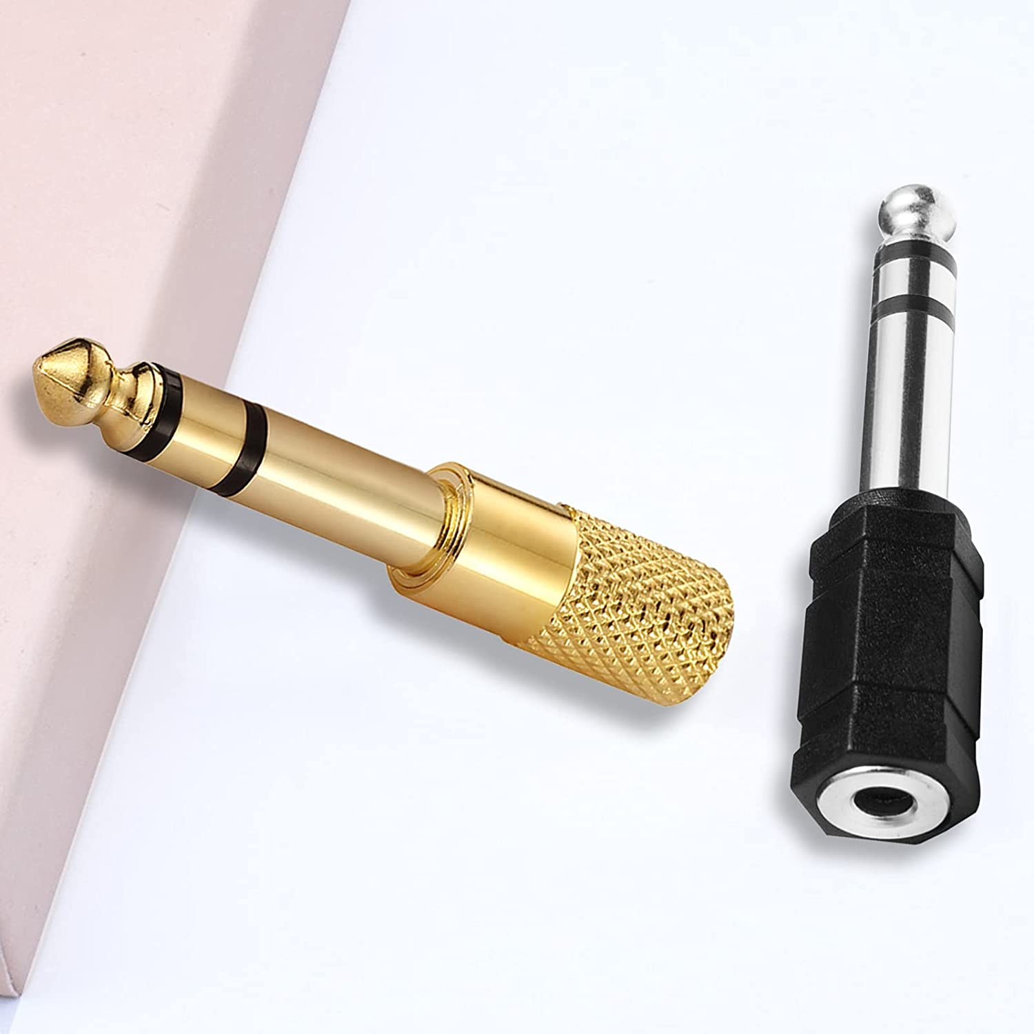 Dakuan Pack of 6, 6.35/6.5 Mm to 3.5 Mm Headphones Adapters, Stereo Audio Adapter 1/4 Inch Male -1/8 Inch Female Headphone Jack image number 3