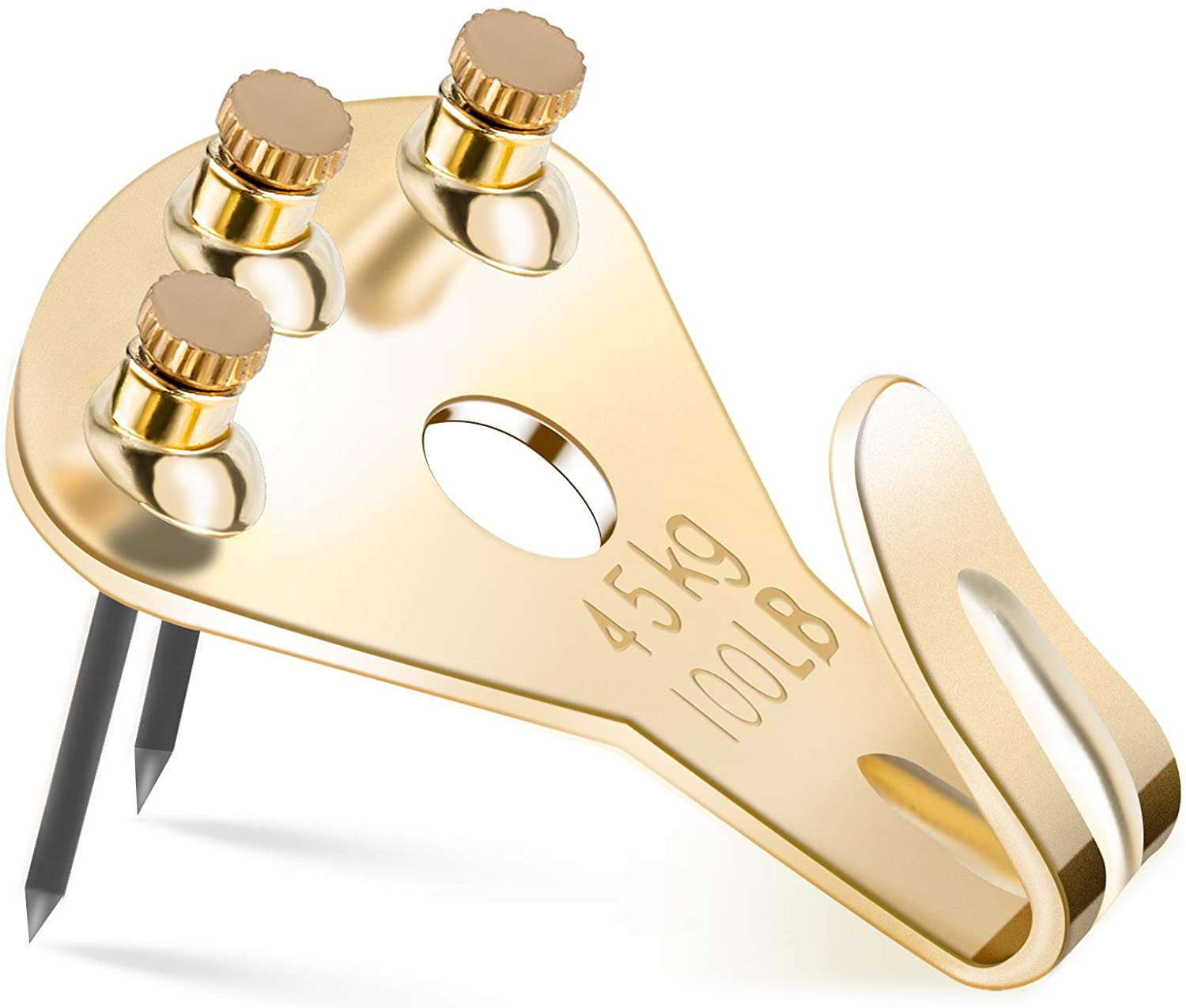 10Pcs Heavy Duty Picture Hangers with Nails, Kinxuanda Professional Picture Hanging Hooks Support up to 100Lbs, Premium Hanging Hardware for Clock, Mirror, House Decoration