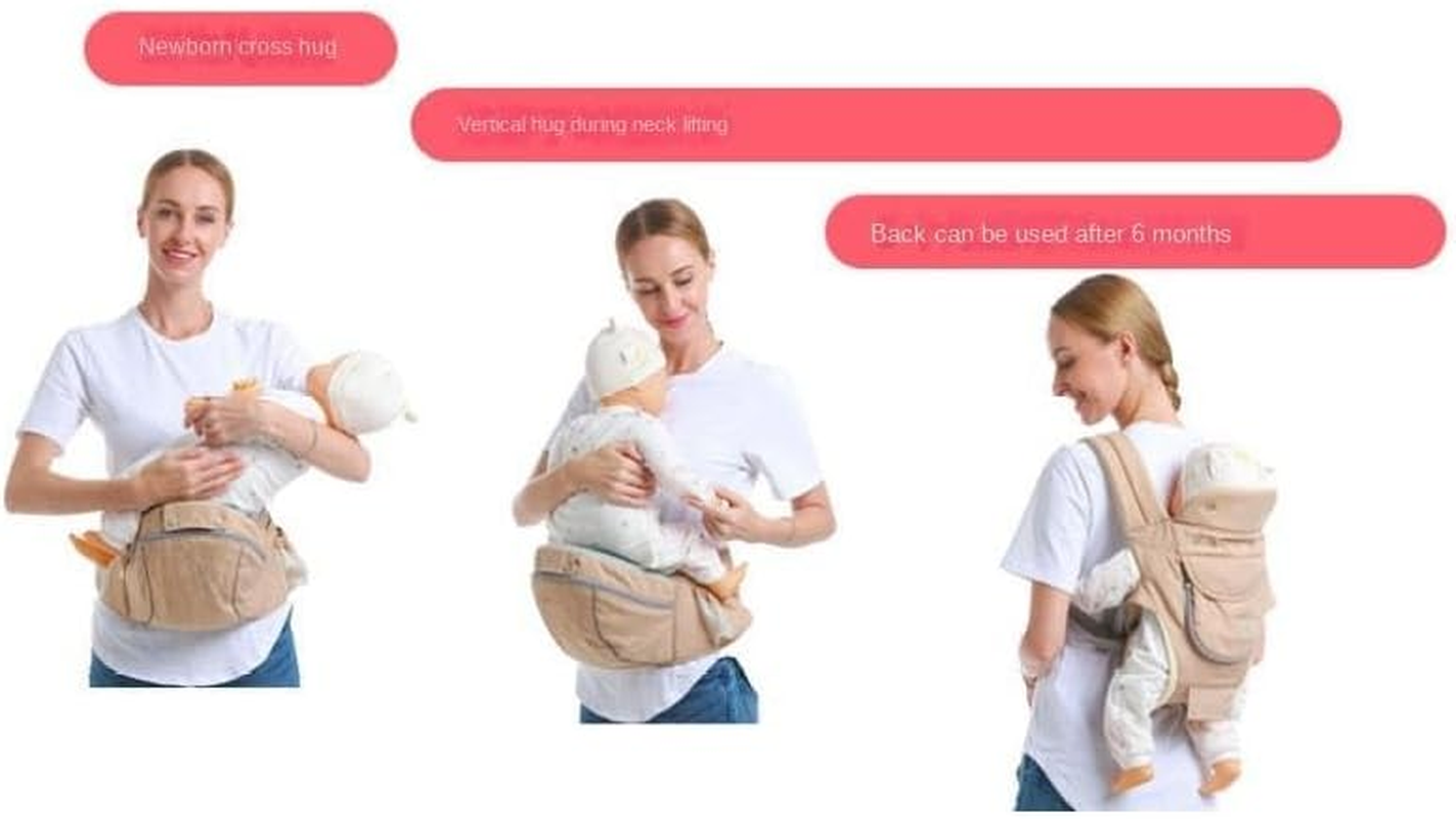 Baby Carrier with Hip Seat,4 Season/All Seasons,Ergonomic, Convertible, Adjustable Baby Holder Carrier 3-In-1 Ergonomic Infant Carrier Soft Baby Holder 3 to 36 Months (Pinks) image number 5