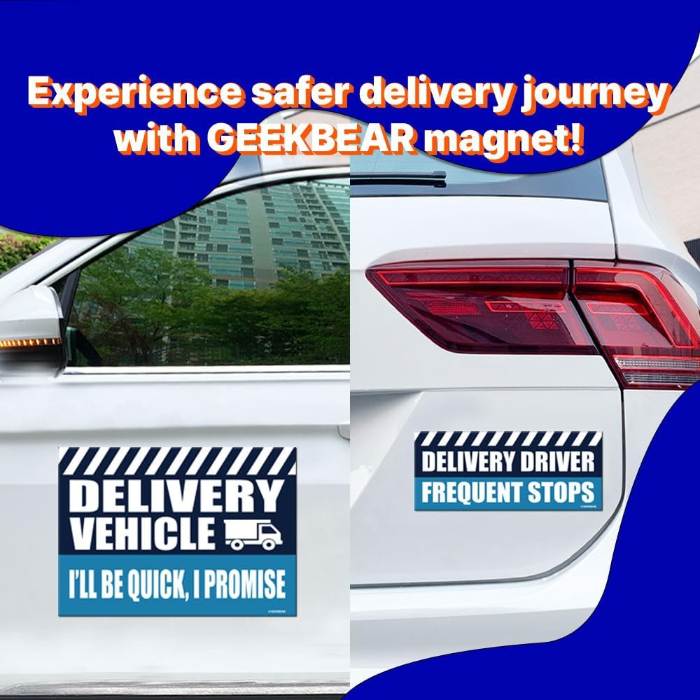 GEEKBEAR Delivery Vehicle Car Magnet (Set of 3)&hellip; (Red) image number 3