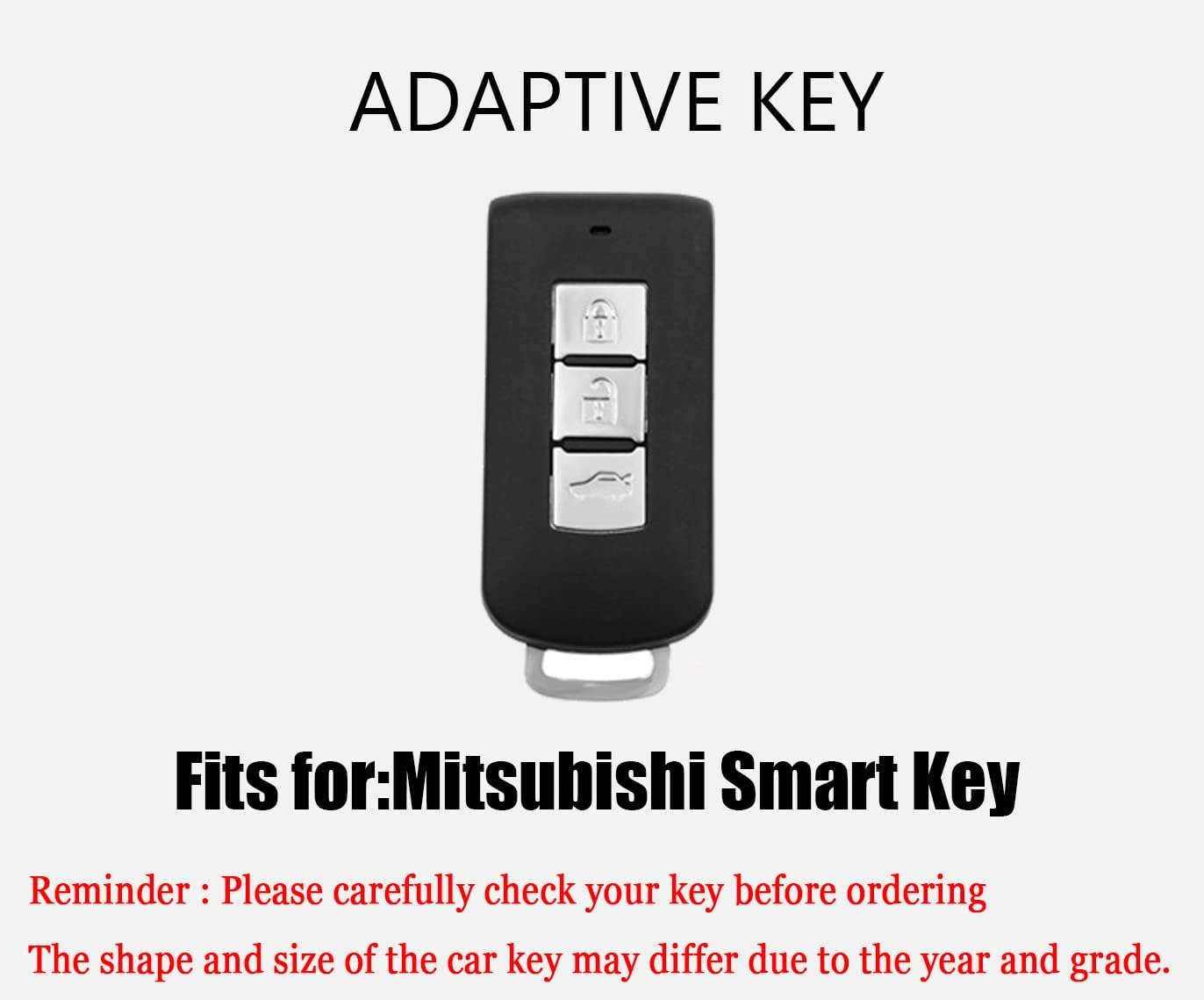 HIBEYO Key Fob Cover for Mitsubishi Outlander Sport Eclipse Cross ASX Mirage Fortis Car Accessoreis with Keychains 2022 - Blue image number 2