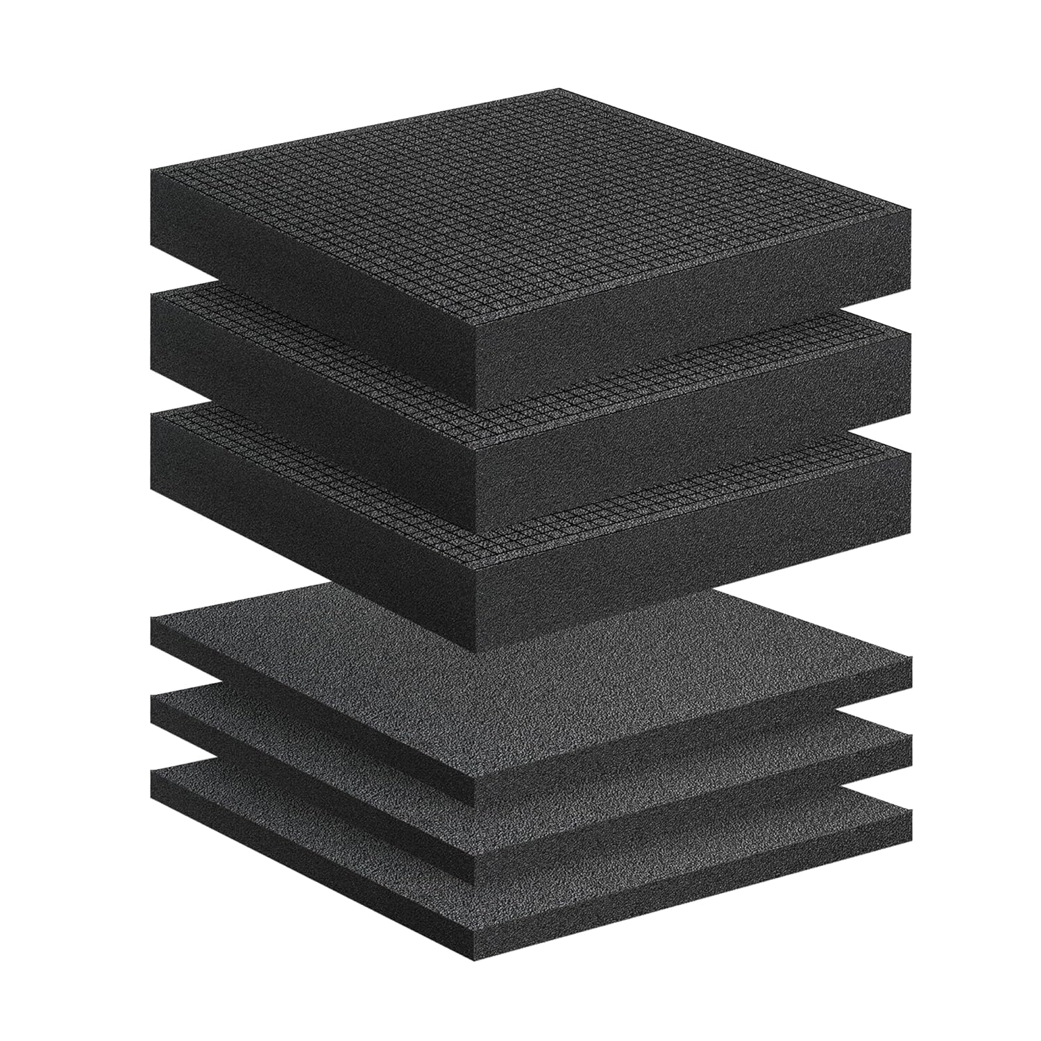 Pick Apart Foam Insert - 3 PCS and Pads - 3 PCS Pluck Pre Cubed Insert Pre Separated Cube Sheet with Bottom for Interlocking Cases Tool Box Board Storage Drawer Pad - 12In*12In image number 2