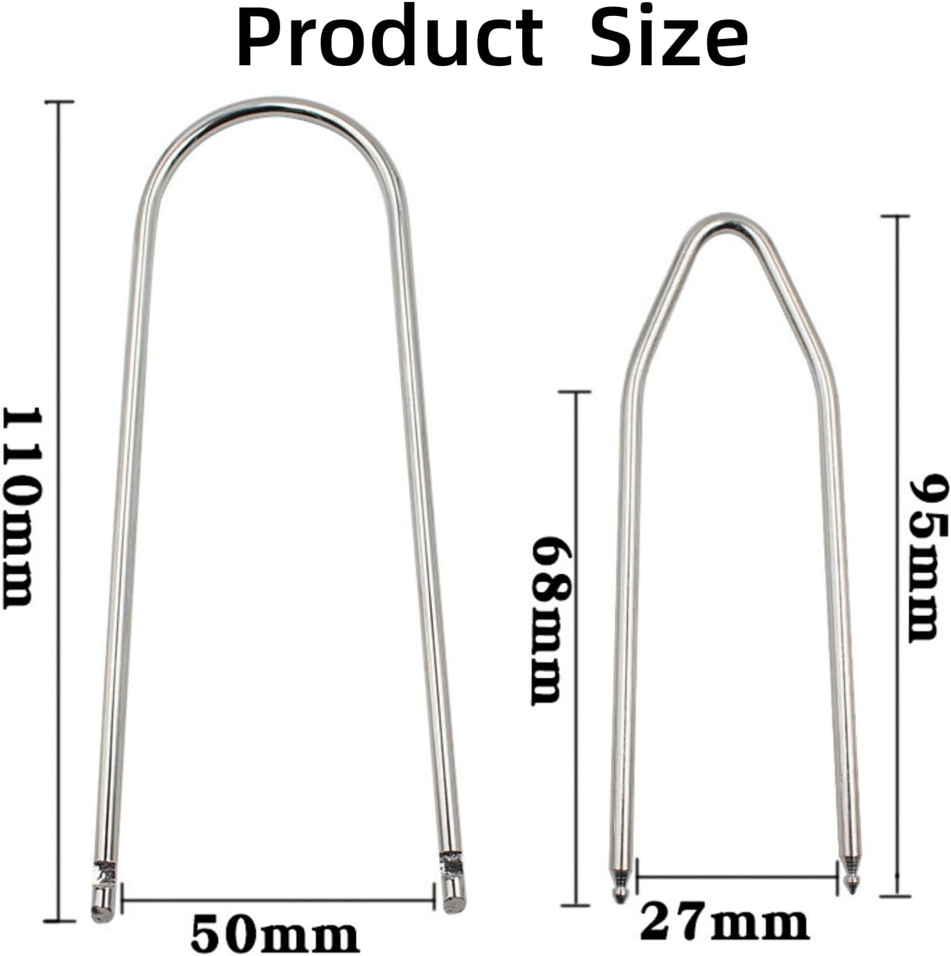 6 Pieces Car Radio Removal Pry Tool U-Shaped &V-Type Automotive Car Radio Removal Pry Tool Kit Stainless Steel Car Radio Removal Tool for Disassembly of Most Car Audio Frequency Converter image number 2