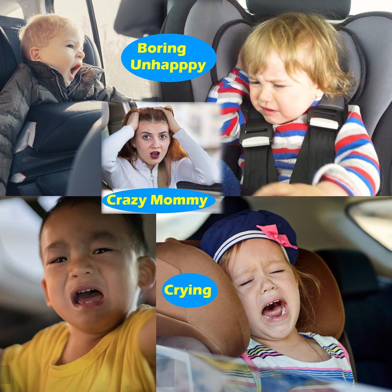 Car Headrest Phone Holder for Kids Back Seat - Compatible with Iphone, Samsung and Other Cell Phones - Soft Adjustable Silicone Holding Net (For Phone 1 Pack) image number 5