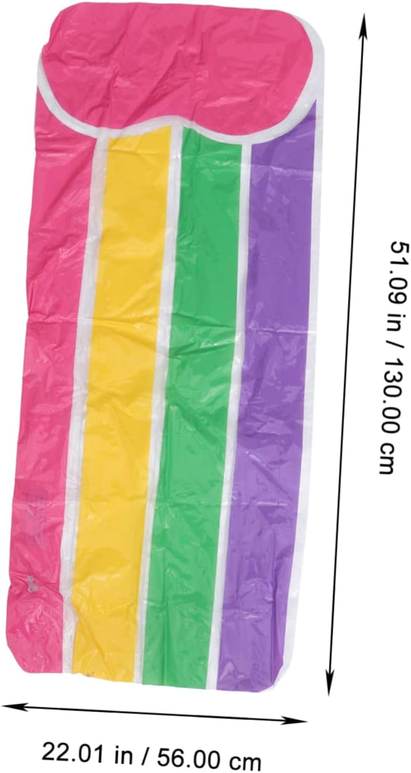 Creative Floating Swimming Board Inflatable Pool Rainbow Pattern for Boys and Girls image number 1