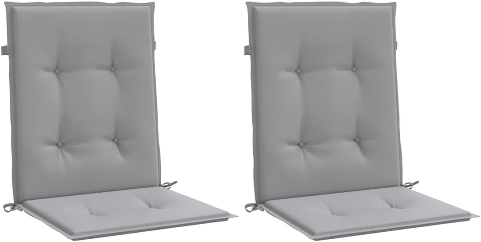 Vidaxl Outdoor/Indoor Low-Back Chair Cushions Set - Anthracite Oxford Fabric, Water-, Non-Slip for Garden/Patio/Office Furniture image number 5