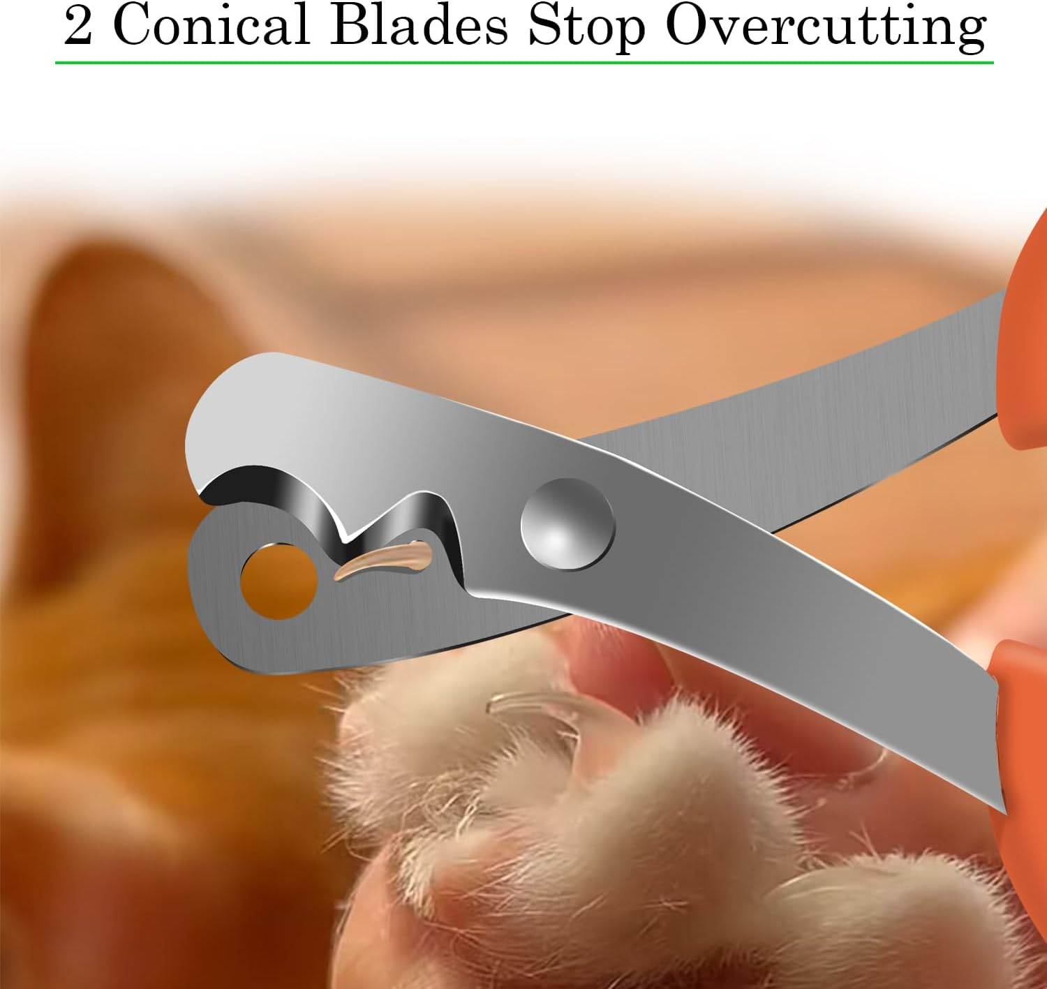 IFAN&trade; 2 Hole Claw Clippers for Different Age Pet Nail Clippers for Cats Can Avoid Cutting Blood Lines