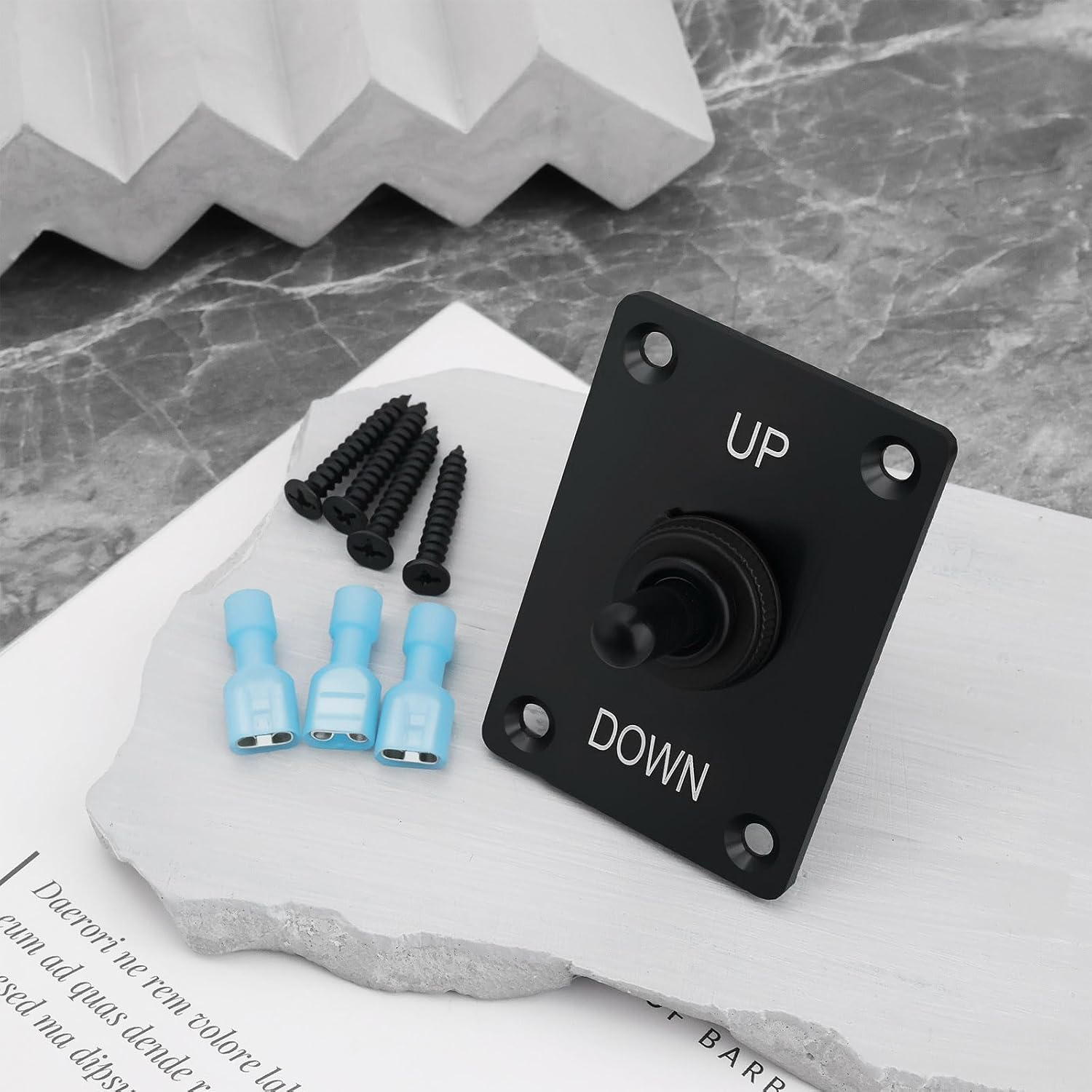 1 Set 12V 5A 3Pin Control Boat Trim Switch Marine Toggle up down Switch Toggle Control Switch Panel Suitable for RV Boat Car Truck image number 2