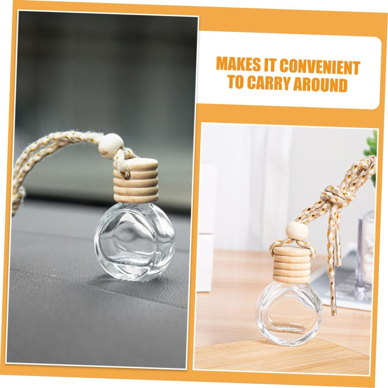 STOBAZA 4Sets Car Essential Oil Diffusers Air Freshener Oil Diffuser Hanging Perfume Bottles for Car 10Pcs*4 image number 1